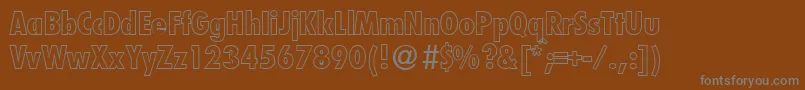 Шрифт FunctioncondtwooutextraboldRegularDb – серые шрифты на коричневом фоне