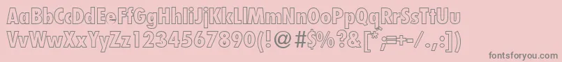 FunctioncondtwooutextraboldRegularDb Font – Gray Fonts on Pink Background