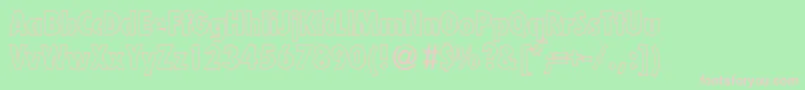 FunctioncondtwooutextraboldRegularDb Font – Pink Fonts on Green Background