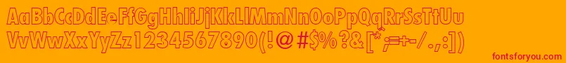 FunctioncondtwooutextraboldRegularDb Font – Red Fonts on Orange Background