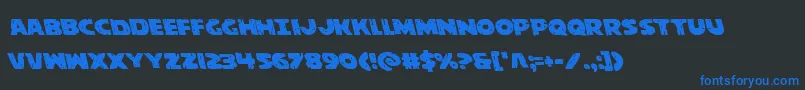 behemuthleft Font – Blue Fonts on Black Background