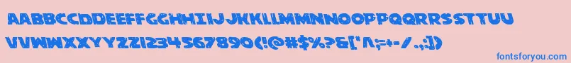 behemuthleft Font – Blue Fonts on Pink Background