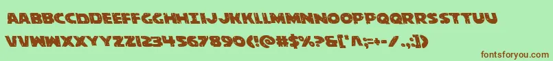 behemuthleft Font – Brown Fonts on Green Background