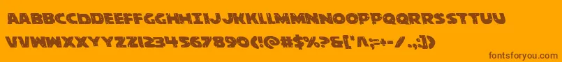 behemuthleft Font – Brown Fonts on Orange Background