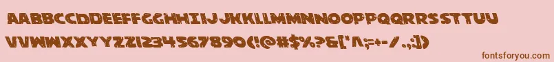 behemuthleft Font – Brown Fonts on Pink Background