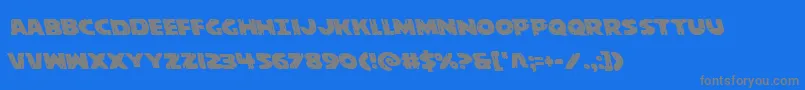 behemuthleft Font – Gray Fonts on Blue Background