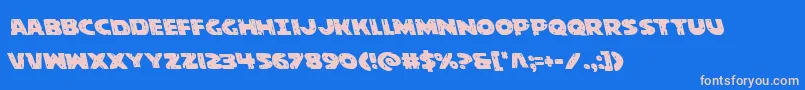 behemuthleft Font – Pink Fonts on Blue Background