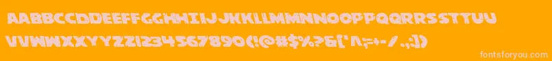 behemuthleft Font – Pink Fonts on Orange Background
