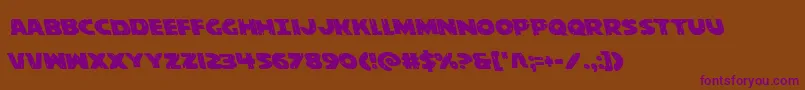 behemuthleft Font – Purple Fonts on Brown Background