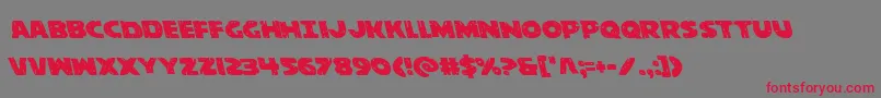 behemuthleft Font – Red Fonts on Gray Background
