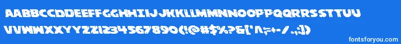 behemuthleft Font – White Fonts on Blue Background