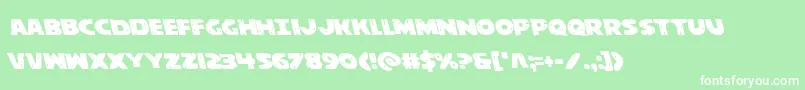 behemuthleft Font – White Fonts on Green Background