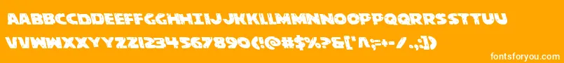 behemuthleft Font – White Fonts on Orange Background