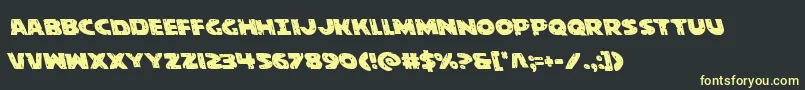 behemuthleft Font – Yellow Fonts on Black Background