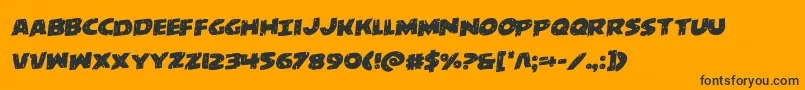 behemuthrotal Font – Black Fonts on Orange Background