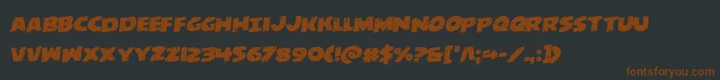 behemuthrotal Font – Brown Fonts on Black Background