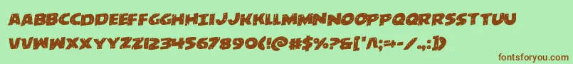 behemuthrotal Font – Brown Fonts on Green Background