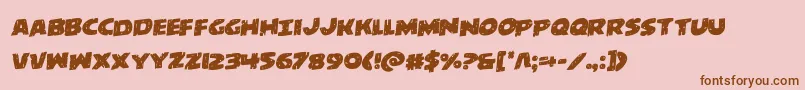 behemuthrotal Font – Brown Fonts on Pink Background