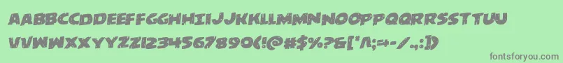 behemuthrotal Font – Gray Fonts on Green Background