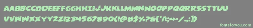 behemuthrotal Font – Green Fonts on Gray Background