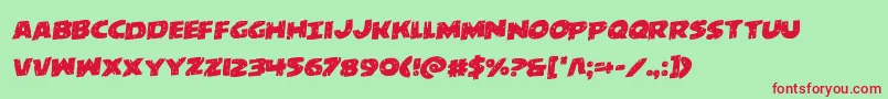 behemuthrotal Font – Red Fonts on Green Background