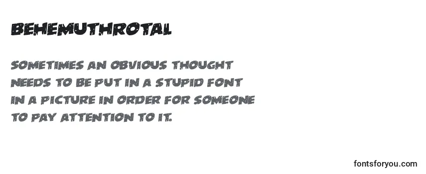 Review of the Behemuthrotal Font