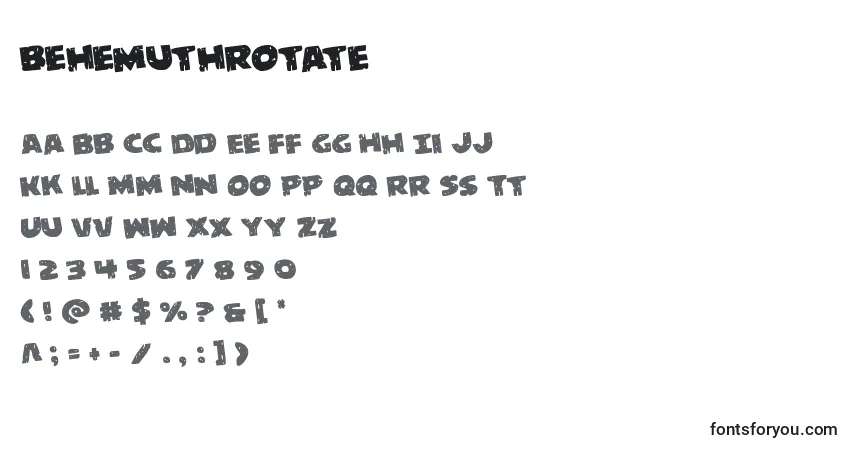 Behemuthrotate Font – alphabet, numbers, special characters