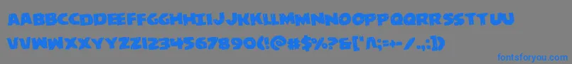 behemuthrotate Font – Blue Fonts on Gray Background