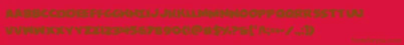 behemuthrotate Font – Brown Fonts on Red Background