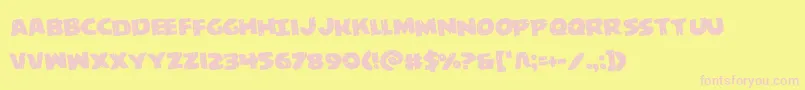 behemuthrotate Font – Pink Fonts on Yellow Background