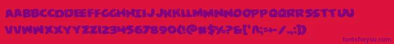 behemuthrotate Font – Purple Fonts on Red Background