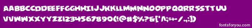 behemuthrotate Font – White Fonts on Purple Background