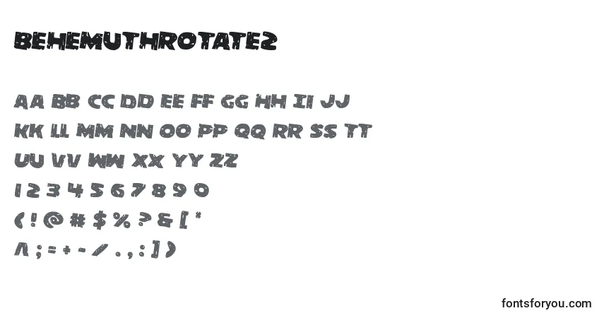 Шрифт Behemuthrotate2 – алфавит, цифры, специальные символы