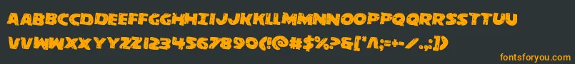 behemuthrotate2 Font – Orange Fonts on Black Background