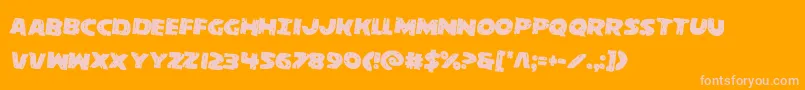 behemuthrotate2 Font – Pink Fonts on Orange Background