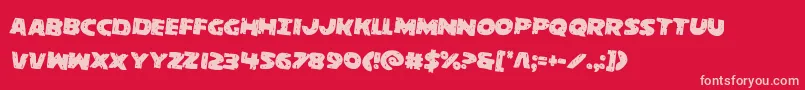 behemuthrotate2 Font – Pink Fonts on Red Background