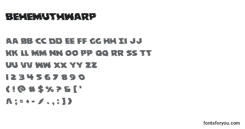 Behemuthwarp-fontti – aakkoset, numerot, erikoismerkit