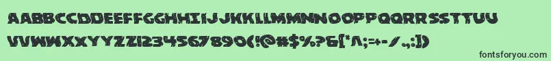 behemuthwarp Font – Black Fonts on Green Background