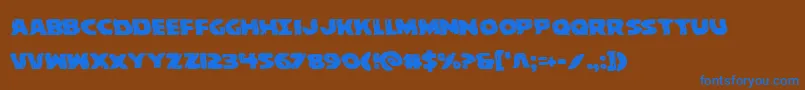 behemuthwarp Font – Blue Fonts on Brown Background