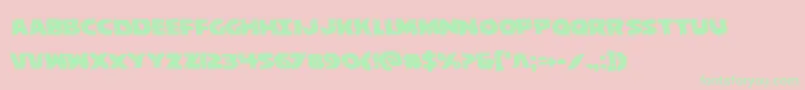 behemuthwarp Font – Green Fonts on Pink Background