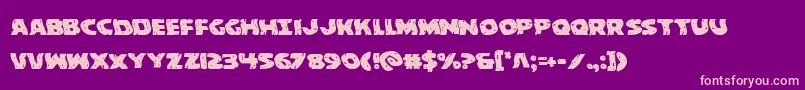 behemuthwarp Font – Pink Fonts on Purple Background