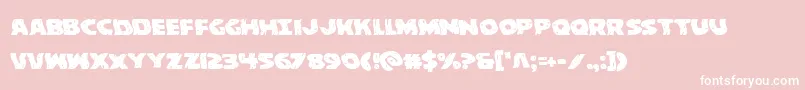 フォントbehemuthwarp – ピンクの背景に白い文字