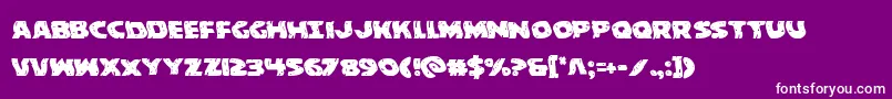 behemuthwarp Font – White Fonts on Purple Background