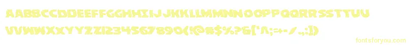 behemuthwarp Font – Yellow Fonts on White Background