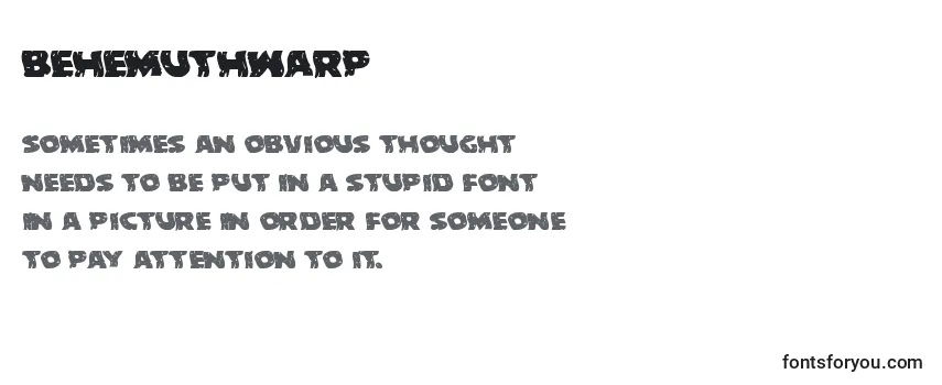 Review of the Behemuthwarp Font