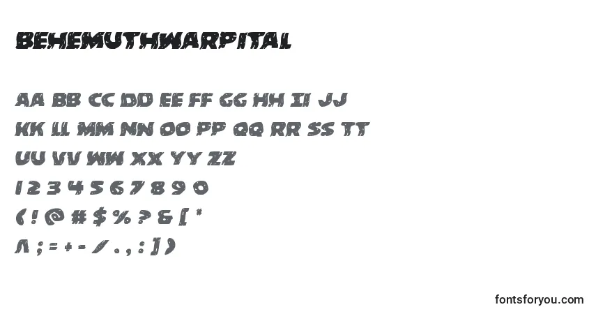 A fonte Behemuthwarpital – alfabeto, números, caracteres especiais