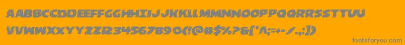 behemuthwarpital Font – Gray Fonts on Orange Background