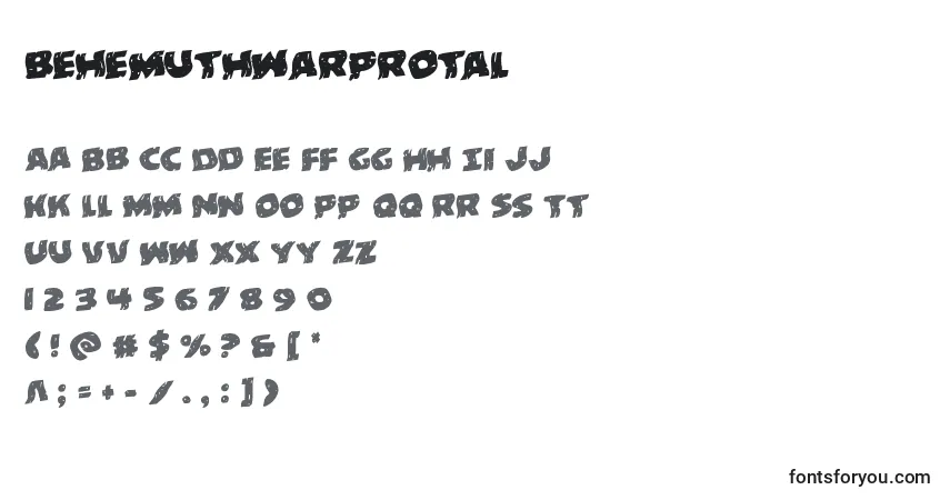Czcionka Behemuthwarprotal – alfabet, cyfry, specjalne znaki