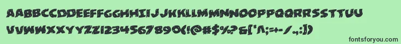 behemuthwarprotal Font – Black Fonts on Green Background