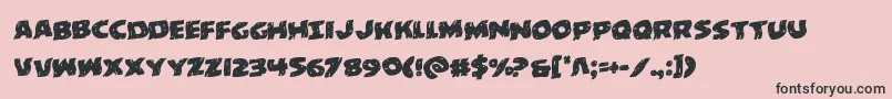 behemuthwarprotal Font – Black Fonts on Pink Background